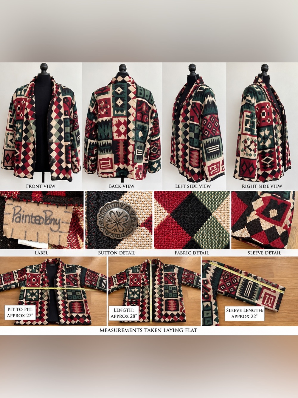 Painted Pony Geometric Multicolor Jacket